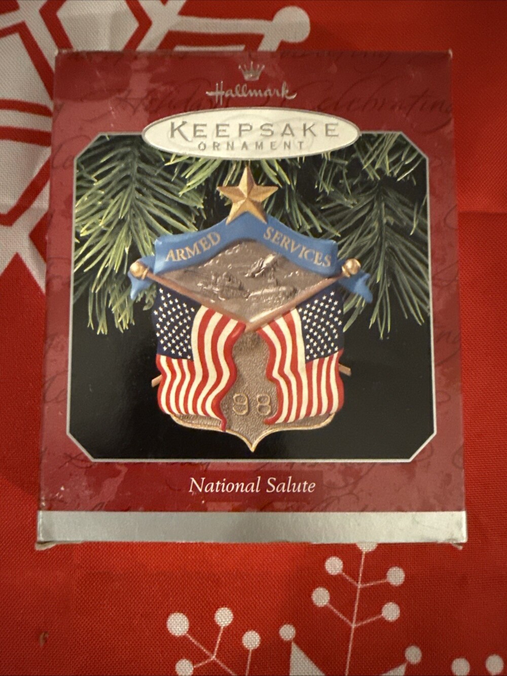 VTG Hallmark Keepsake 1998 National Salute Armed Services Ornament Christmas NEW